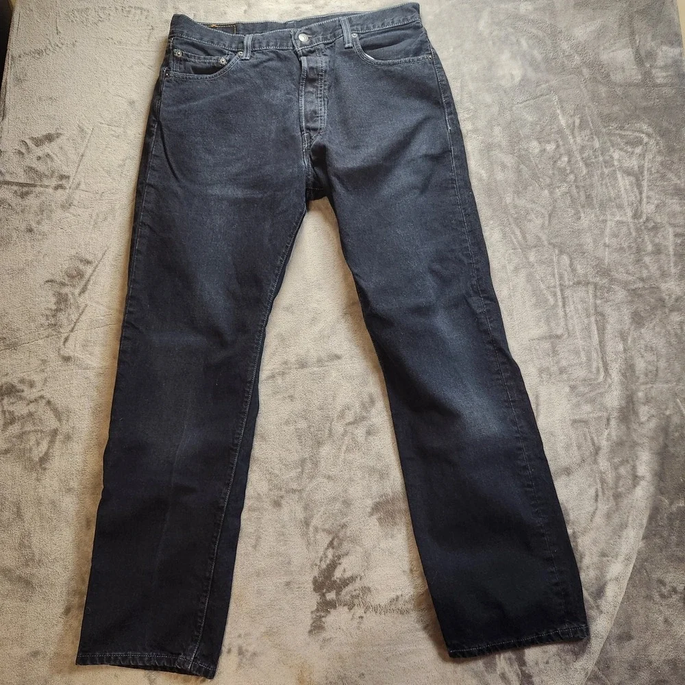 Levis 501 Jeans Mens 36x32 Blue Button Fly  Straight Made In Mexico VTG